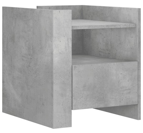 Betonszürke szerelt fa éjjeliszekrény 45 x 50 x 50 cm