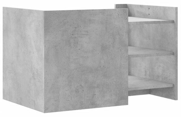 Betonszürke szerelt fa dohányzóasztal 80 x 50 x 50 cm