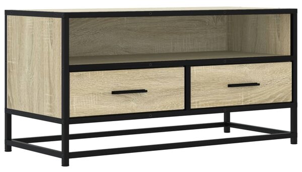 Sonoma tölgyszínű szerelt fa és fém TV-szekrény 80x34,5x40 cm