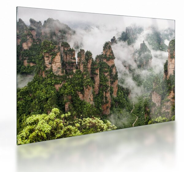 Kép - Zhangjiajie Nemzeti Park, Kína (üvegen) (70x50 cm)