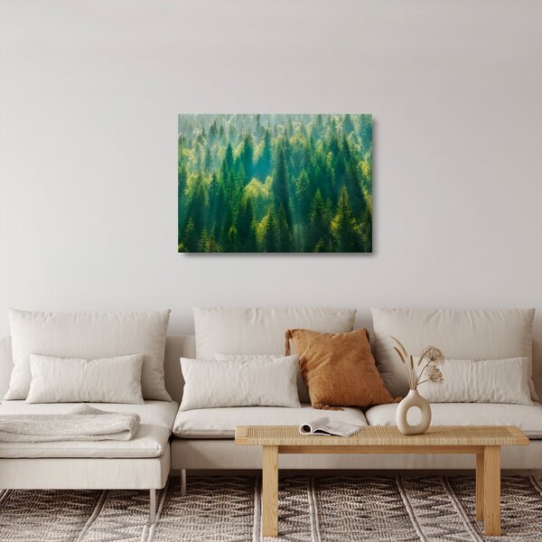 Kép - fenyőerdő (üvegen) (70x50 cm)