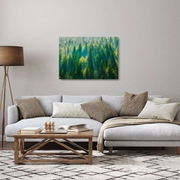 Kép - fenyőerdő (üvegen) (70x50 cm)