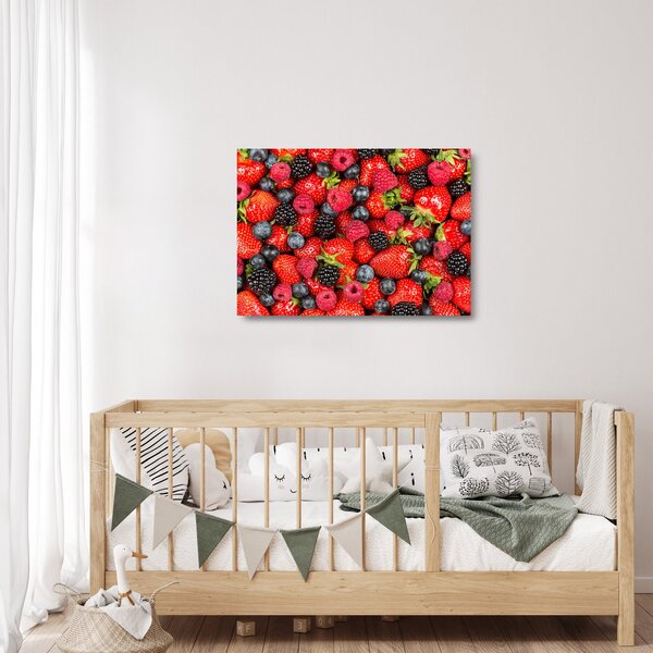 Kép - gyümölcs rakomány (üvegen) (70x50 cm)
