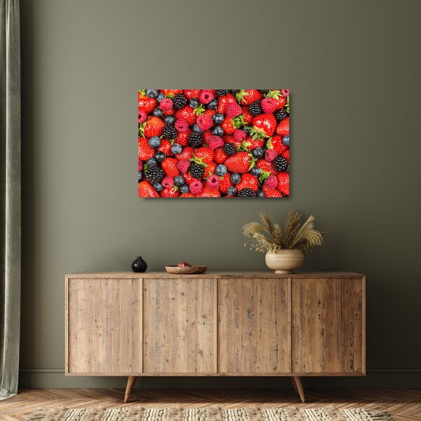 Kép - gyümölcs rakomány (üvegen) (70x50 cm)