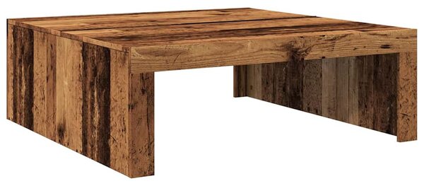 Antik fa színű szerelt fa dohányzóasztal 100 x 100 x 35 cm