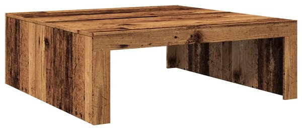 Antik fa színű szerelt fa dohányzóasztal 100 x 100 x 35 cm