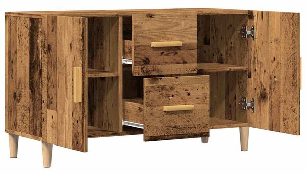 Antik fa színű szerelt fa tálalószekrény 100 x 36 x 60 cm
