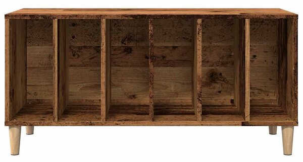 Antik fa színű szerelt fa hanglemezszekrény 100 x 38 x 48 cm