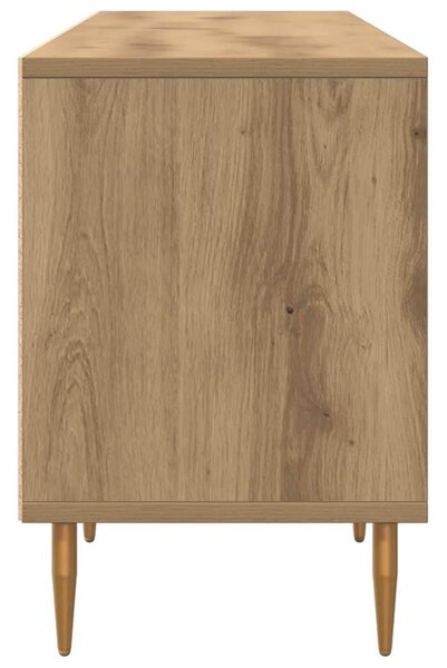 Kézműves tölgy színű szerelt fa TV-szekrény 150 x 30 x 44,5 cm
