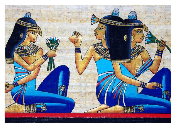 Kép - egyiptomi festmények (üvegen) (70x50 cm)