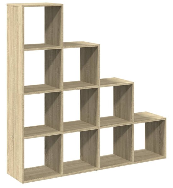 4 szintes sonoma tölgy elválasztó könyvespolc 131,5x29x131,5 cm