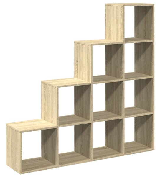 4 szintes sonoma tölgy elválasztó könyvespolc 131,5x29x131,5 cm