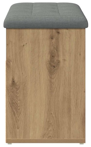 Kézműves tölgy szerelt fa cipőtároló pad 82x32x45,5 cm