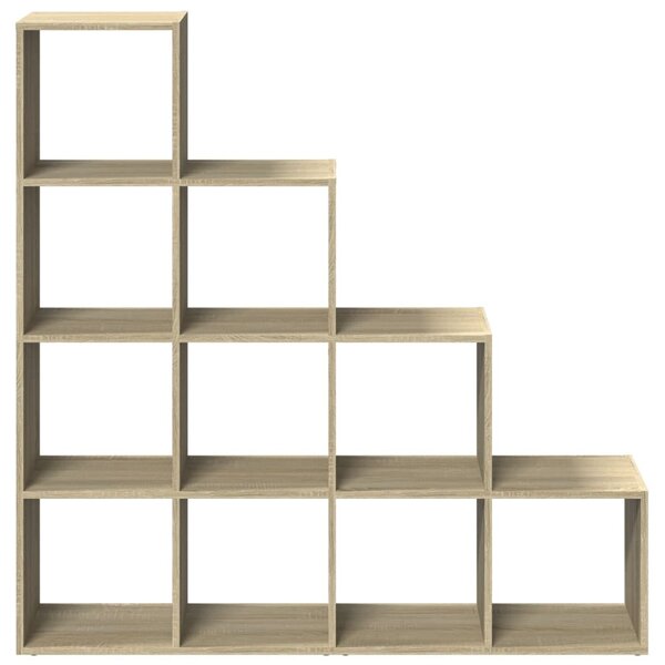 4 szintes sonoma tölgy elválasztó könyvespolc 131,5x29x131,5 cm