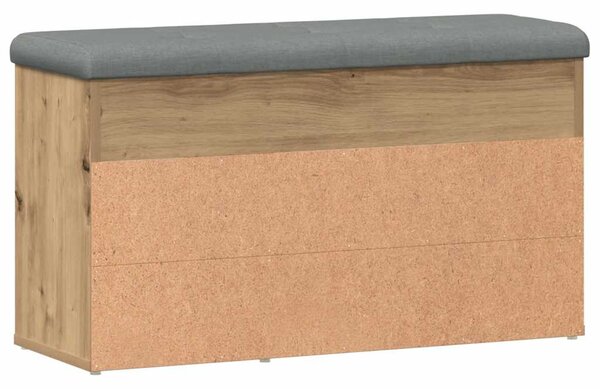Kézműves tölgy szerelt fa cipőtároló pad 82x32x45,5 cm