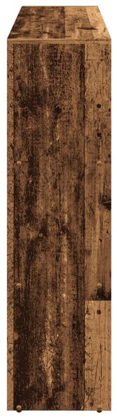 3 szintes antik színű elválasztó könyvespolc 137,5x29x103,5 cm