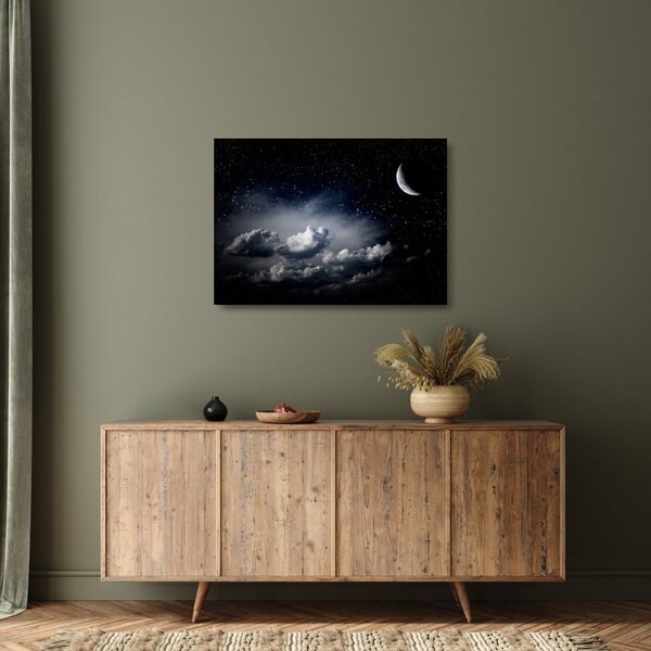 Kép - csillagos égbolt (üvegen) (70x50 cm)