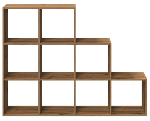 3 szintes kézműves fa elválasztó könyvespolc 137,5x29x103,5 cm