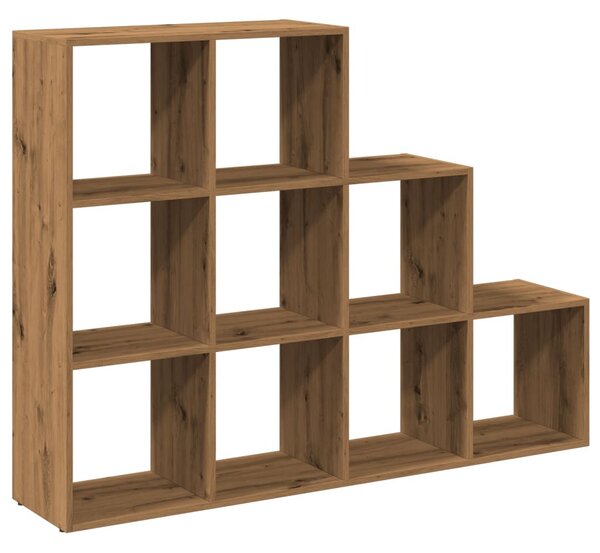 3 szintes kézműves fa elválasztó könyvespolc 137,5x29x103,5 cm