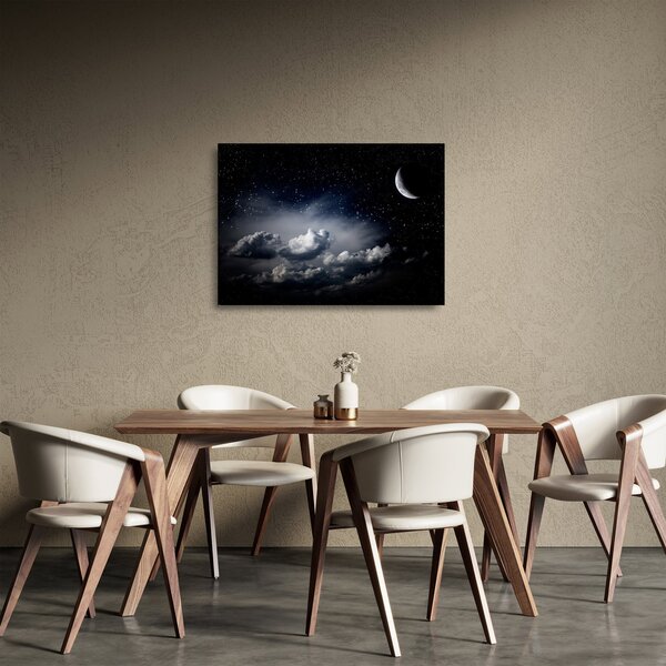 Kép - csillagos égbolt (üvegen) (70x50 cm)