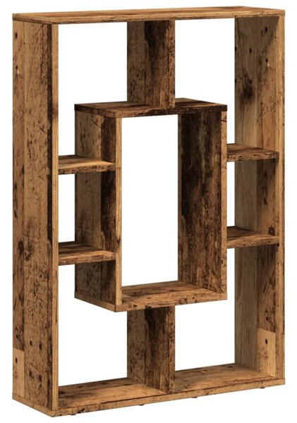 Antik fa színű szerelt fa könyvespolc 63 x 20 x 90 cm