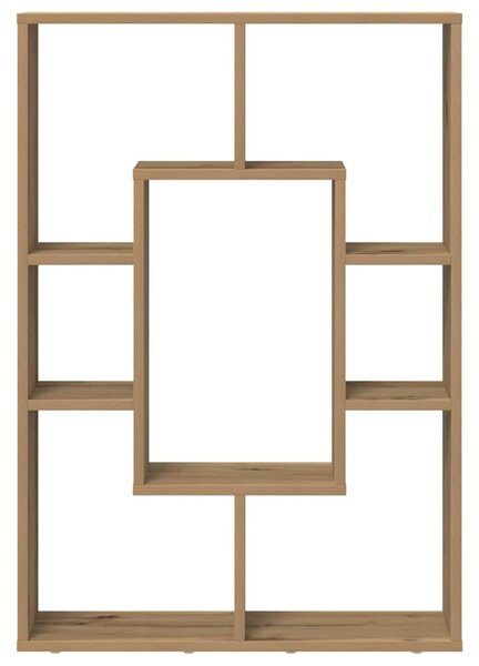 Kézműves tölgy színű szerelt fa könyvespolc 63 x 20 x 90 cm