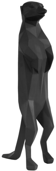 Origami Meerkat szobor, matt fekete