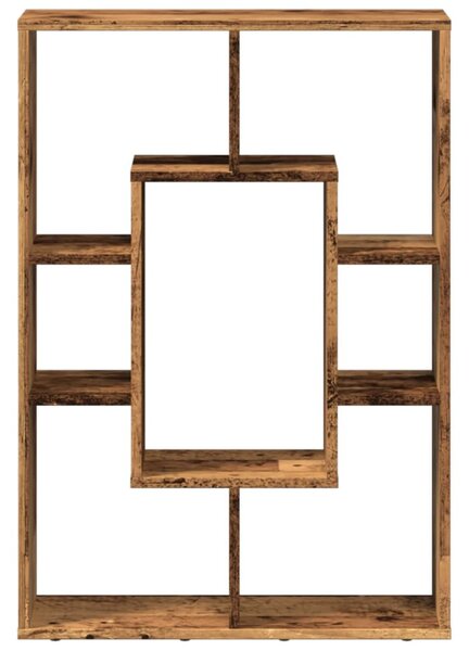 Antik fa színű szerelt fa könyvespolc 63 x 20 x 90 cm