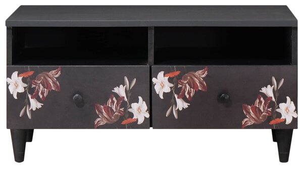 Dohányzóasztal fiókkal Sokszínű 80 x 54 x 40 cm Tömör Mangófát