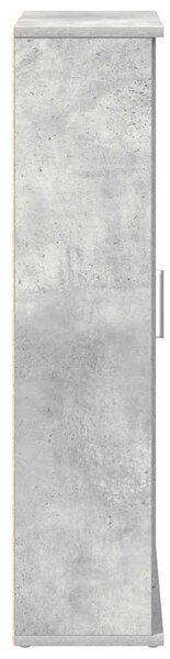 Betonszürke fürdőszobaszekrény tekercstartóval 39x22x90 cm