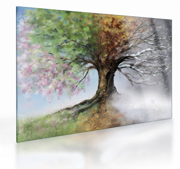 Kép - Négy évszak fája (üvegen) (70x50 cm)