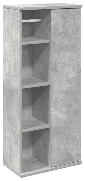 Betonszürke fürdőszobaszekrény tekercstartóval 39x22x90 cm