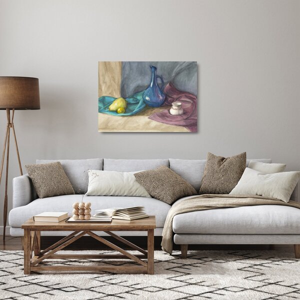Kép - festett csendélet (üvegen) (70x50 cm)