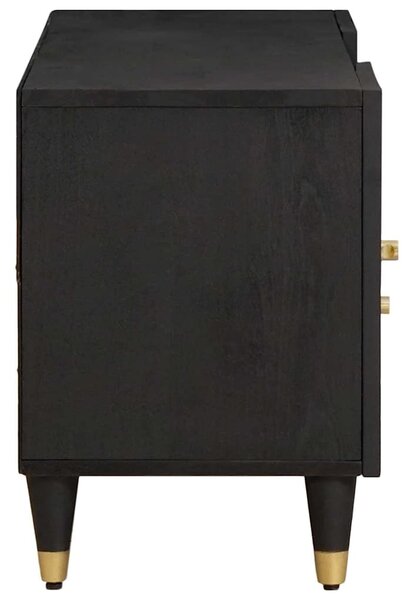 TV szekrény fiókkal Fekete 105 x 33 x 46 cm Tömör Mangófát