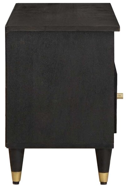 TV szekrény fiókkal Fekete 100 x 33 x 46 cm Tömör Mangófát