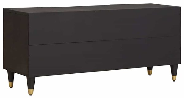 TV szekrény fiókkal Fekete 105 x 33 x 46 cm Tömör Mangófát