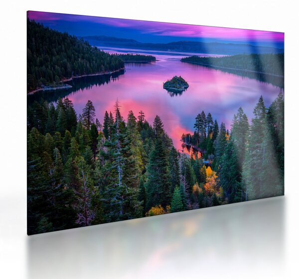 Kép - Lake Tahoe, Sierra Nevada, Kalifornia, USA (üvegen) (70x50 cm)