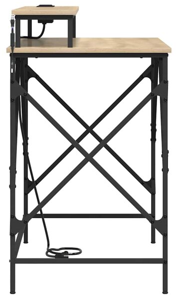 Asztal tárolóval sonoma tölgy 100 x 50 x 86.5 cm Faanyag