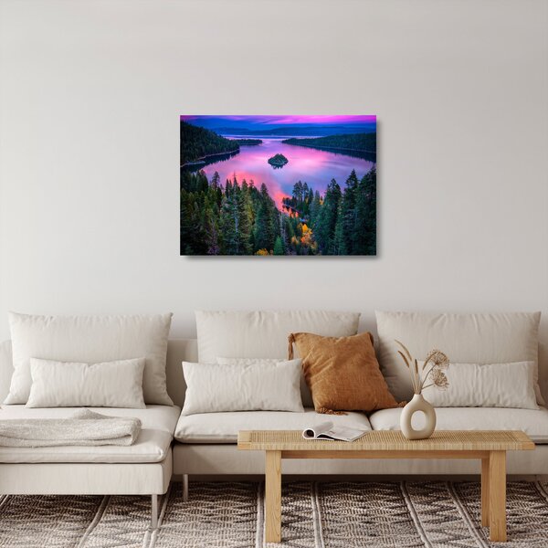 Kép - Lake Tahoe, Sierra Nevada, Kalifornia, USA (üvegen) (70x50 cm)