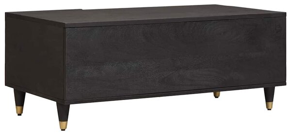 Dohányzóasztal Fekete 100 x 54 x 40 cm Tömör Mangófát