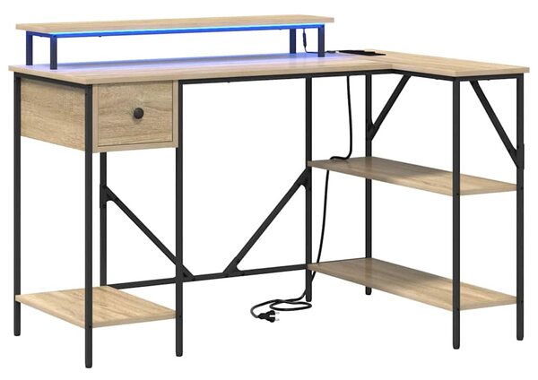 Asztal fiókkal sonoma tölgy 120 x 79 x 86.5 cm Faanyag