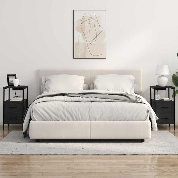 Éjjeliszekrény Fekete tölgy 30 x 48 x 61 cm Szerelt Fa