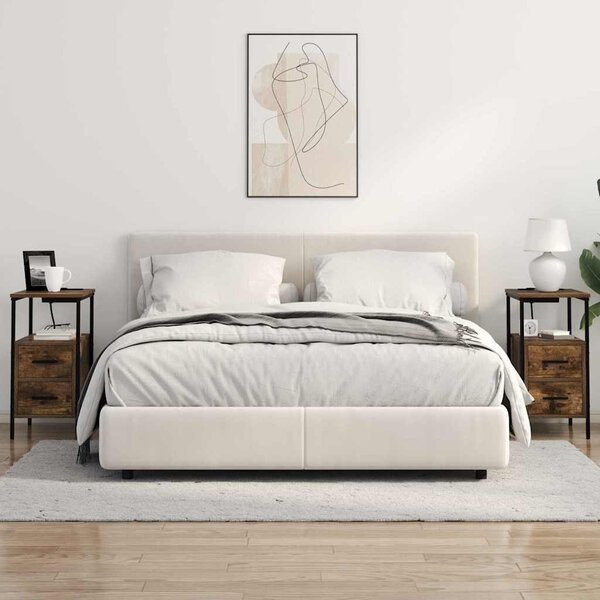 Éjjeliszekrény 2 db Füstölt tölgy 30 x 48 x 61 cm Szerelt Fa