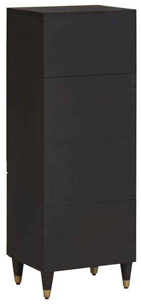 Magasfiú polcokkal Fekete 40 x 33 x 110 cm Tömör Mangófát