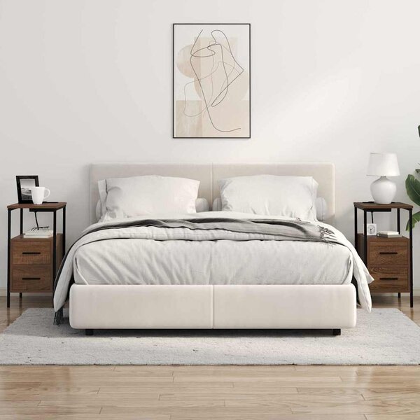 Éjjeliszekrény 2 db Barna Tölgy 30 x 48 x 61 cm Szerelt Fa