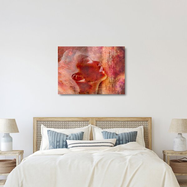 Kép - Egy női arc profilja (üvegen) (70x50 cm)