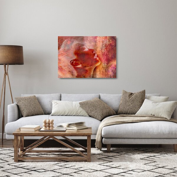 Kép - Egy női arc profilja (üvegen) (70x50 cm)