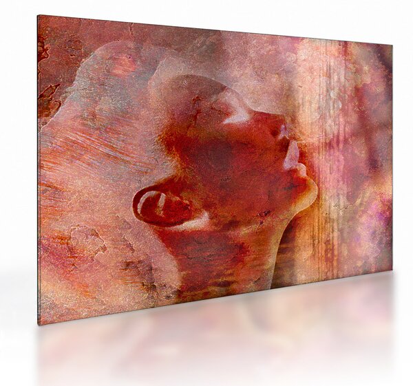 Kép - Egy női arc profilja (üvegen) (70x50 cm)