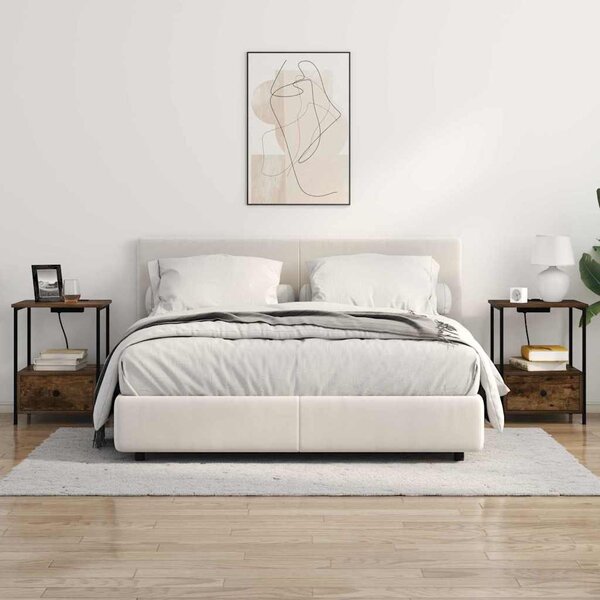 Éjjeliszekrény fiókkal Füstölt tölgy 42 x 41 x 56 cm Faanyag