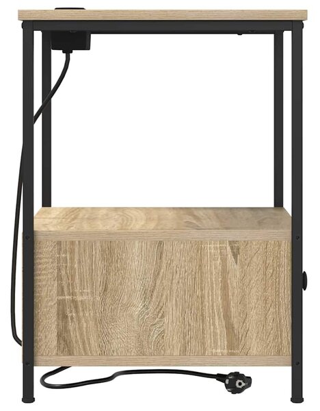 Éjjeliszekrény 2 pcs Sonoma tölgy 42 x 41 x 56 cm Faanyag